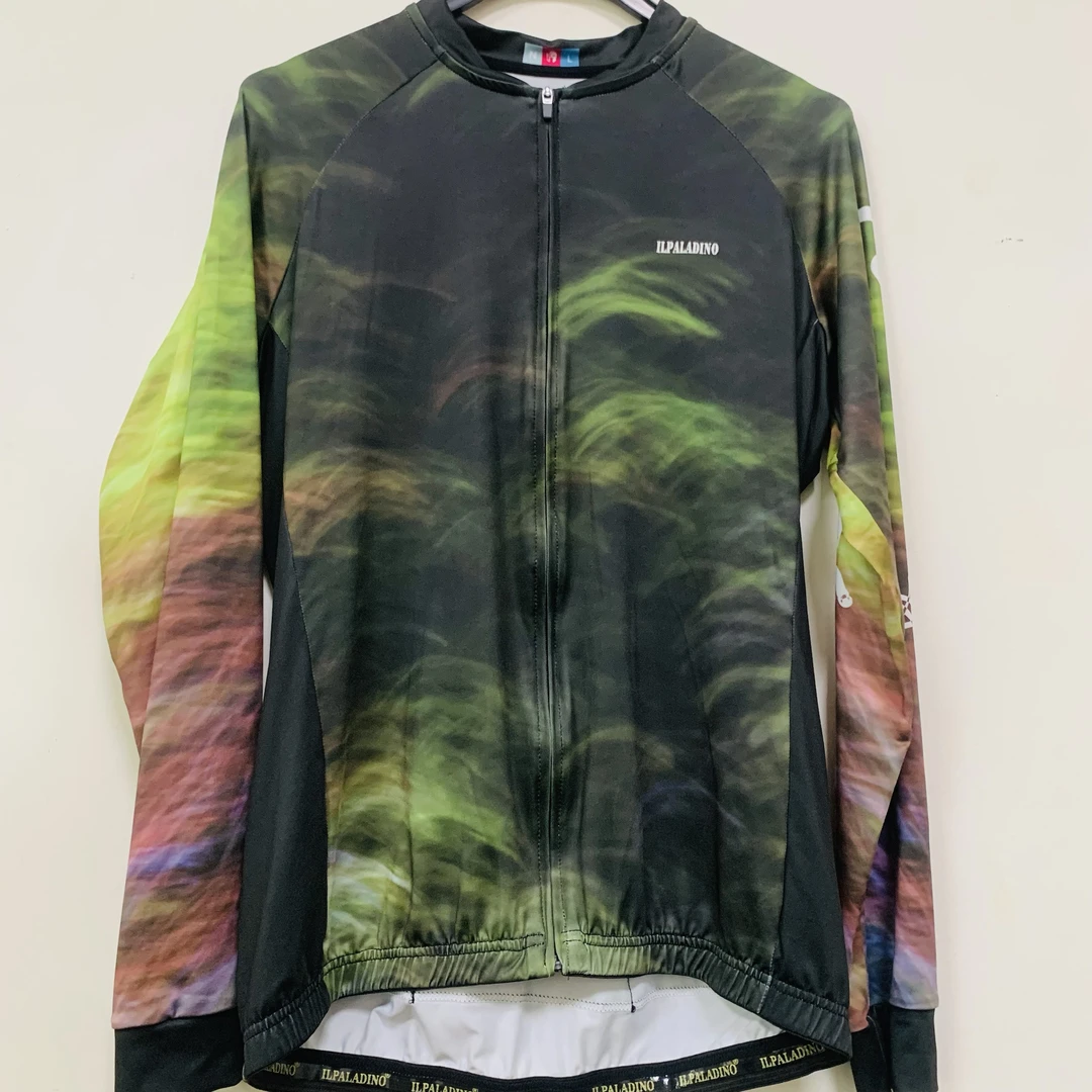 SQ 2170【幽灵牛奶丝长袖男士】ILPALADINO专业版骑行服高弹