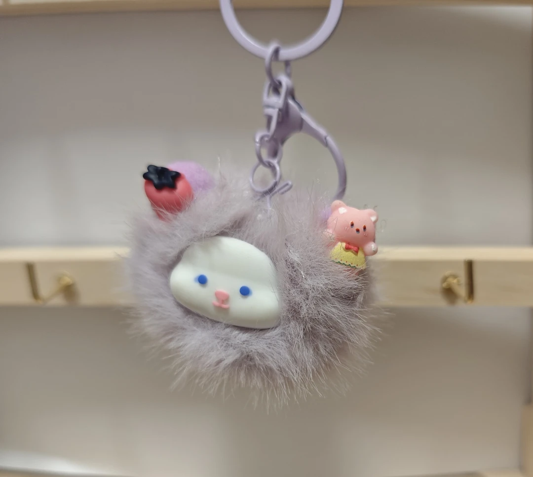 钥匙扣书包背包毛绒挂饰礼物