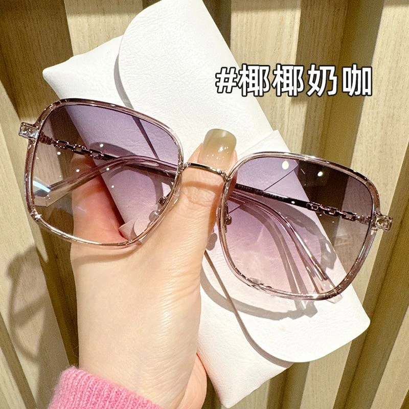 大框墨镜女高级感防晒防紫外线偏光遮阳太阳镜显脸小2025新款圆脸