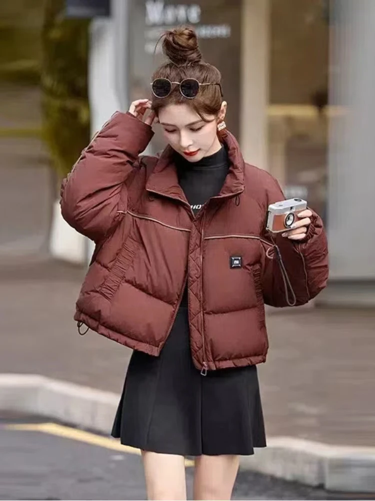 V614欧货短款羽绒服女冬季2025年新款时尚加厚90白鸭绒爆款外套