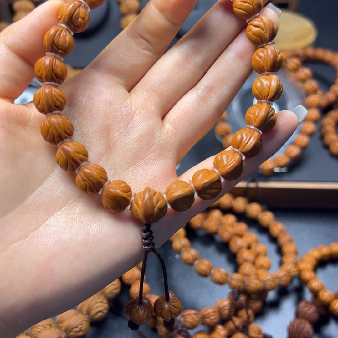 桃核手串大*猴野生玉龙脊11➕