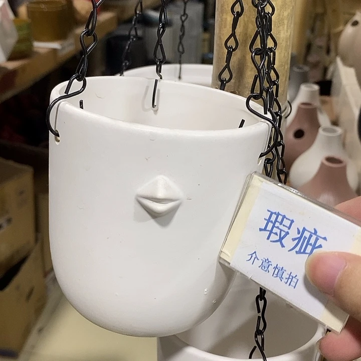 紫砂花盆多肉瑕疵盆有孔。