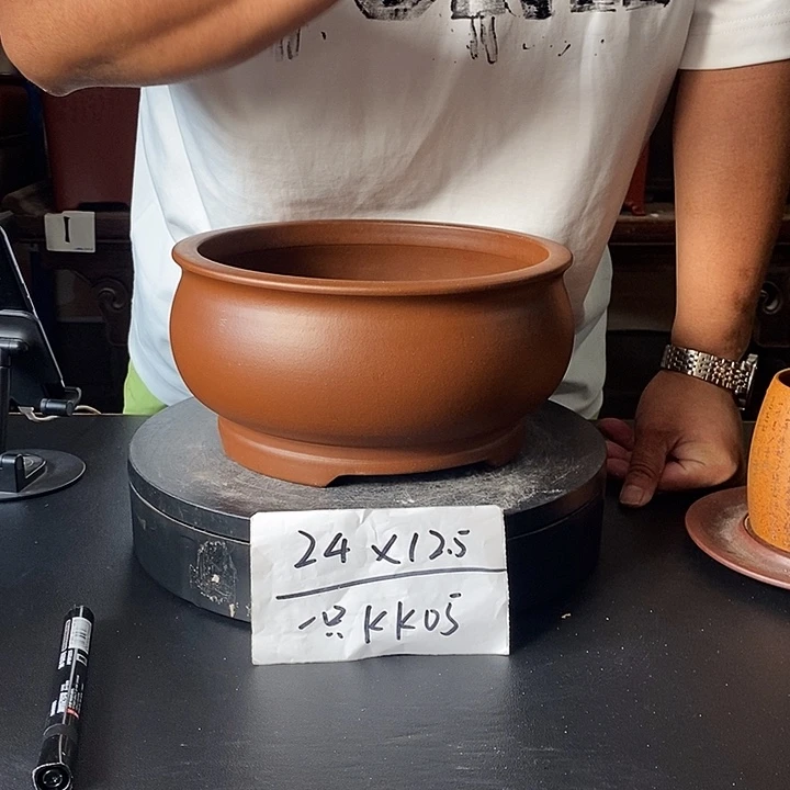 紫砂花盆货号一只KK005