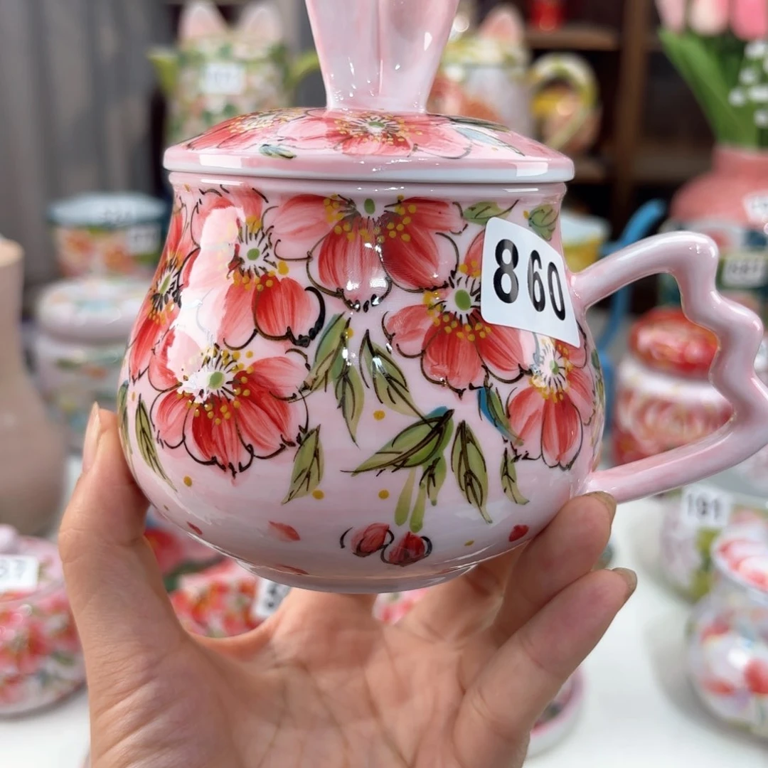 景德镇手绘高温釉下彩陶瓷茶具