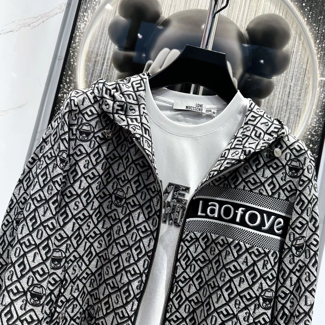 【爷外套】新款春秋潮流大码柔软高奢夹克外套休闲时尚印花网红2313