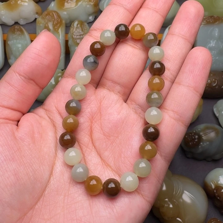 和田玉手串未镶嵌拉***灯