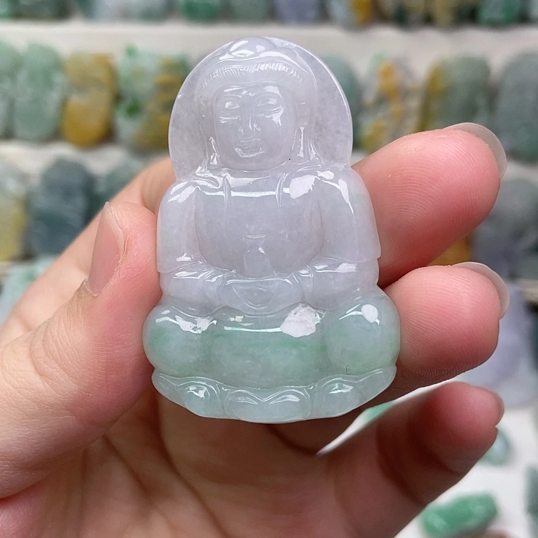 翡翠未镶嵌吊坠(赠链)