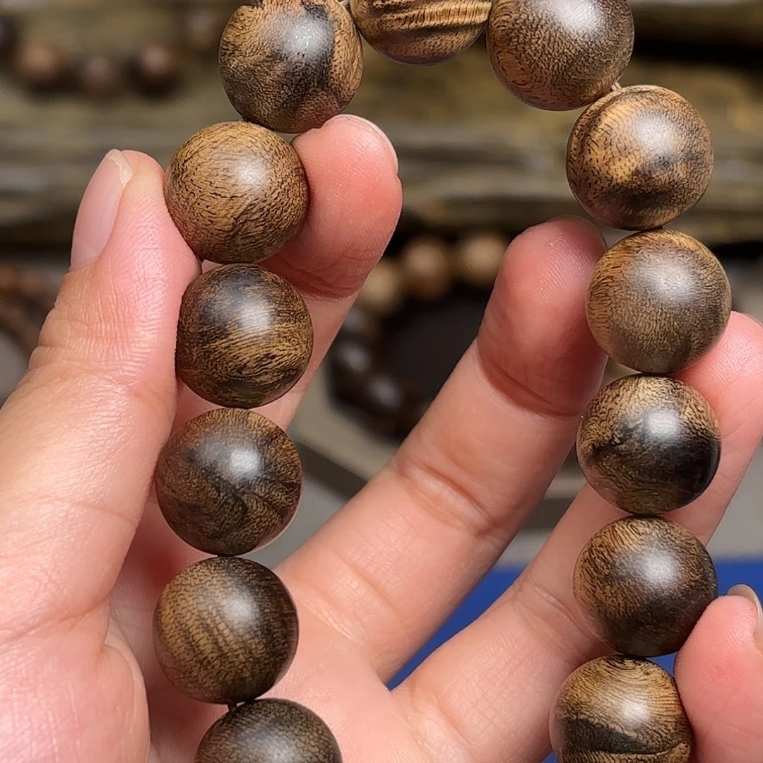沉香手串越南芽庄帝王瘤疤白棋楠1.4