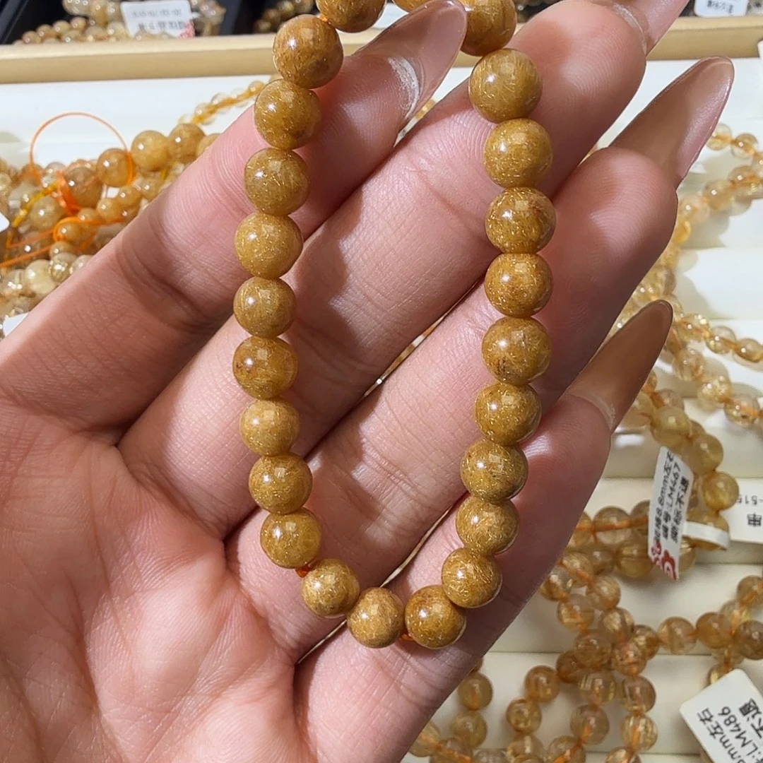 手链发晶未镶嵌天然金发晶