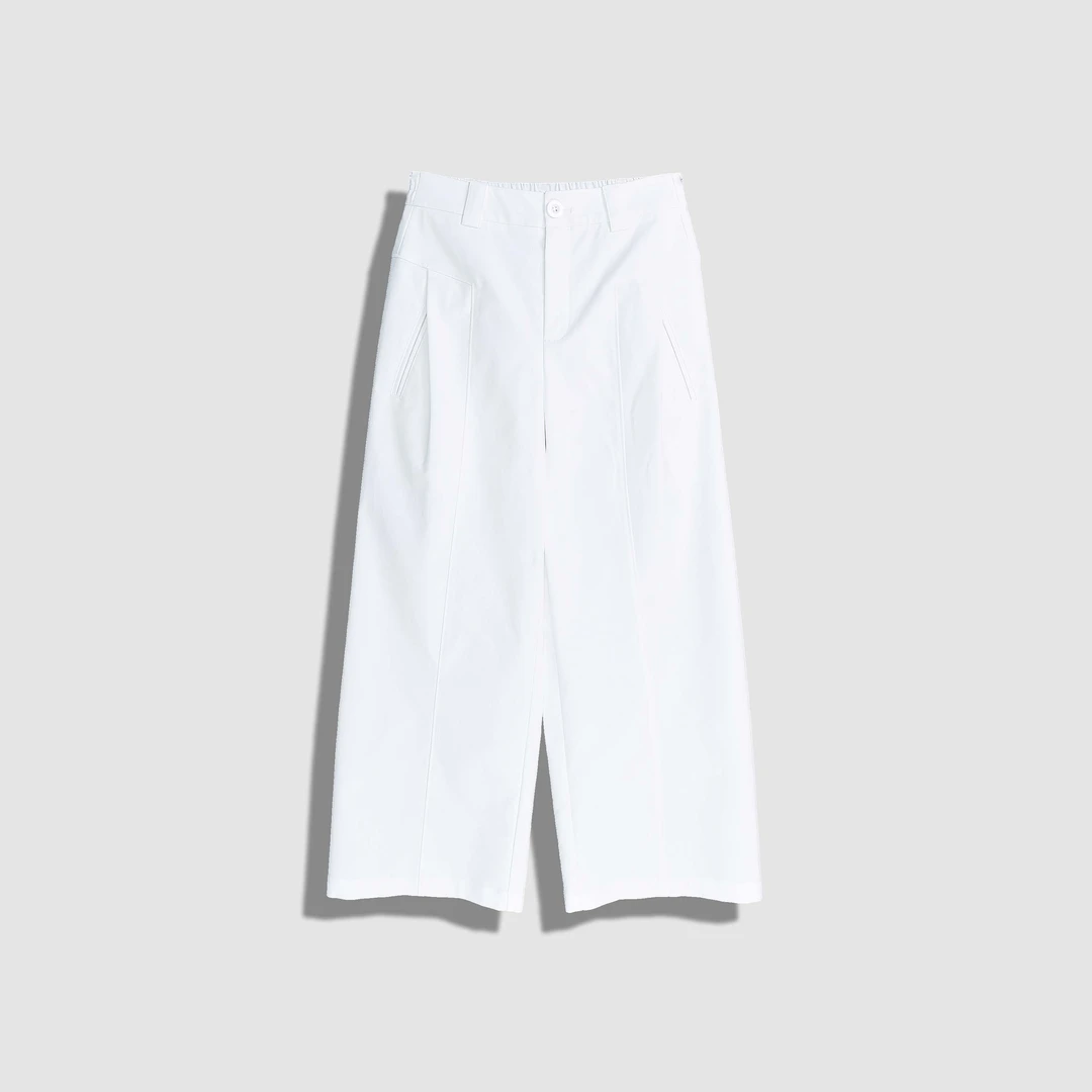 现货【越越】【九分裤】百搭松紧高腰显瘦时尚气质直筒裤-K17203