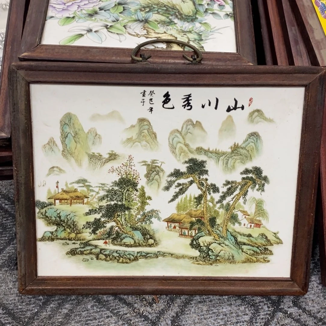 瓷37*28*1景德镇瓷板画柴窑烧制
