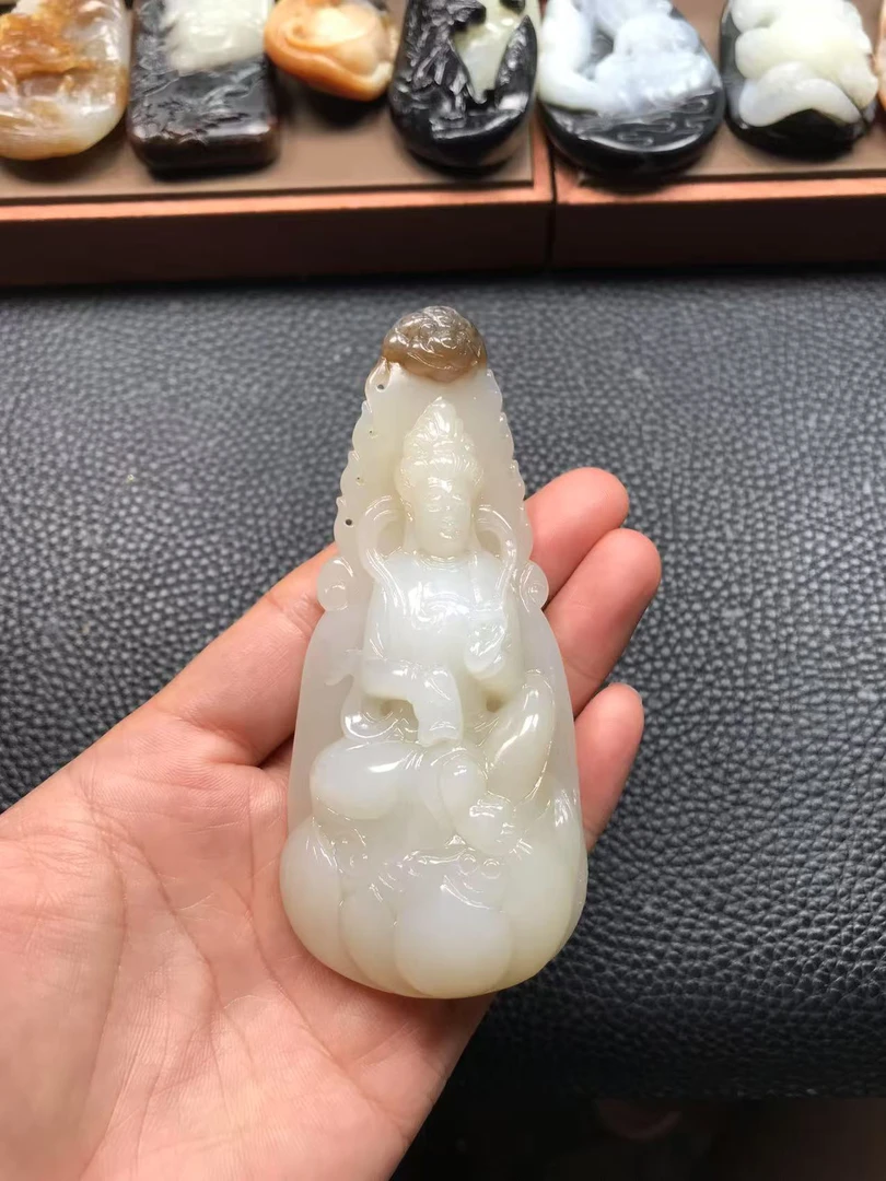 和田玉观音，实物超棒