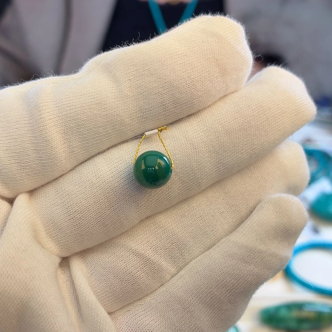 绿松石未镶嵌挂件8.5mm