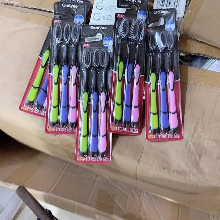 牙刷30支 竹炭软毛