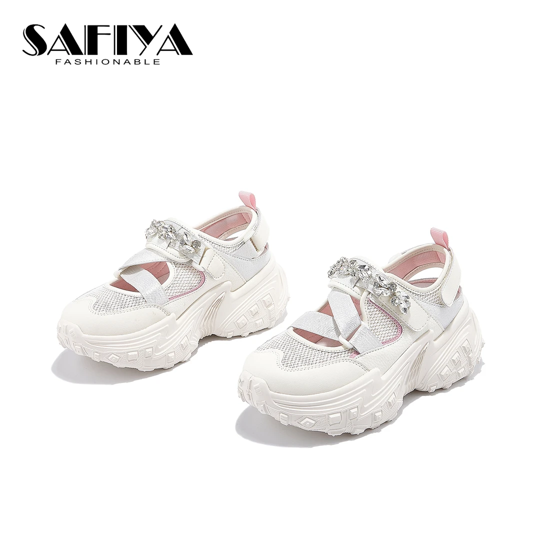 索菲娅Safiya2024新款夏季透气休闲镂空女凉鞋SF42115A03