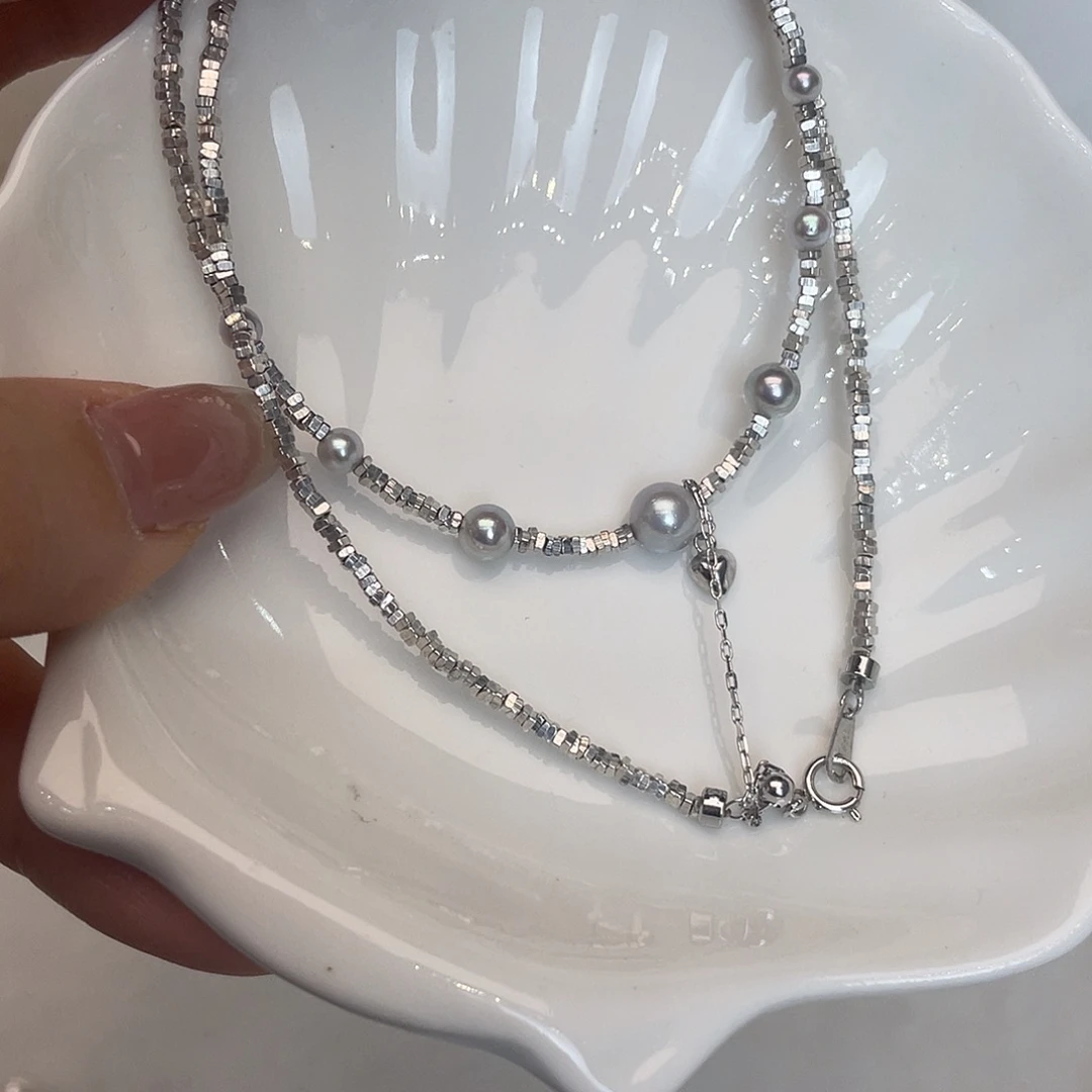 海水珍珠颈饰银S925镶嵌