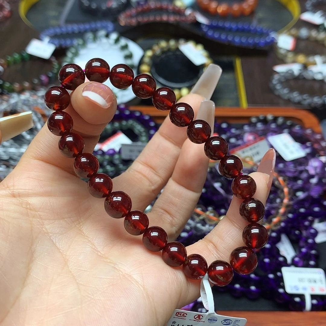 石榴石手链未镶嵌手链