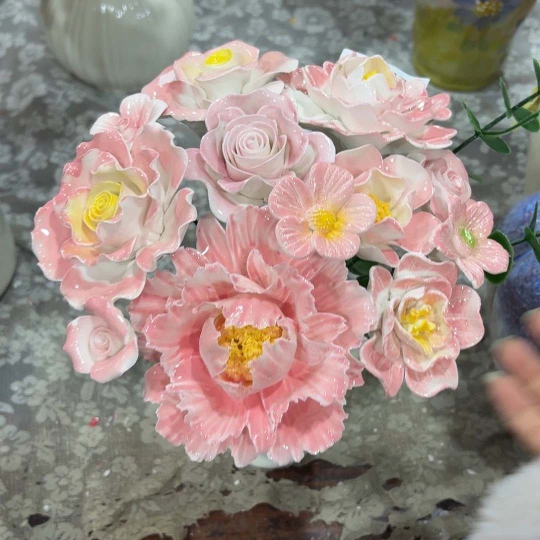 123 陶瓷花拍满20元发货退款要拉黑