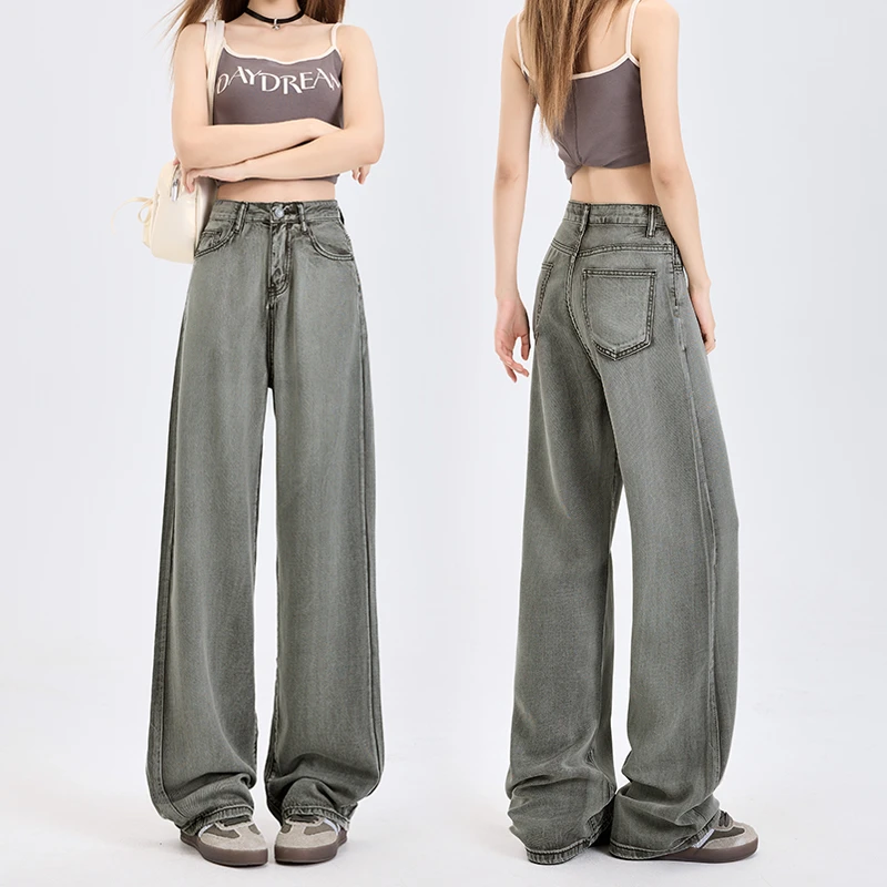 夏季薄款直筒牛仔裤休闲百搭