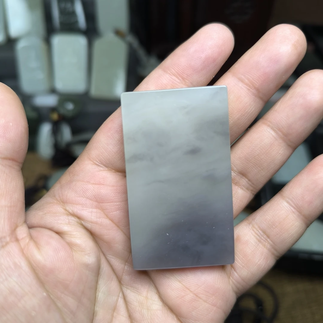 和田玉青海料烟紫烟灰飘花平安无事牌平安牌