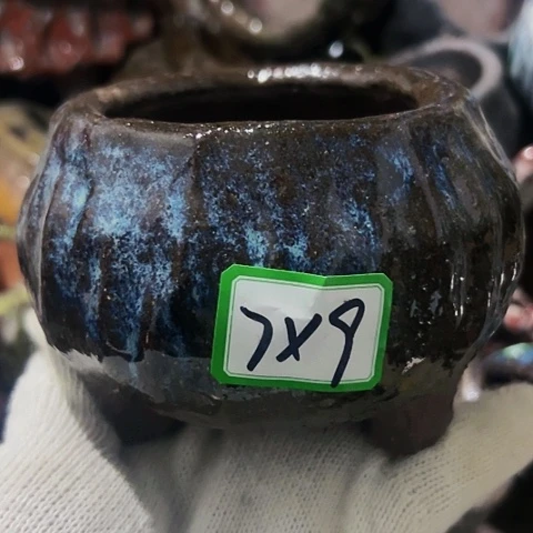 红陶粗陶花盆手工