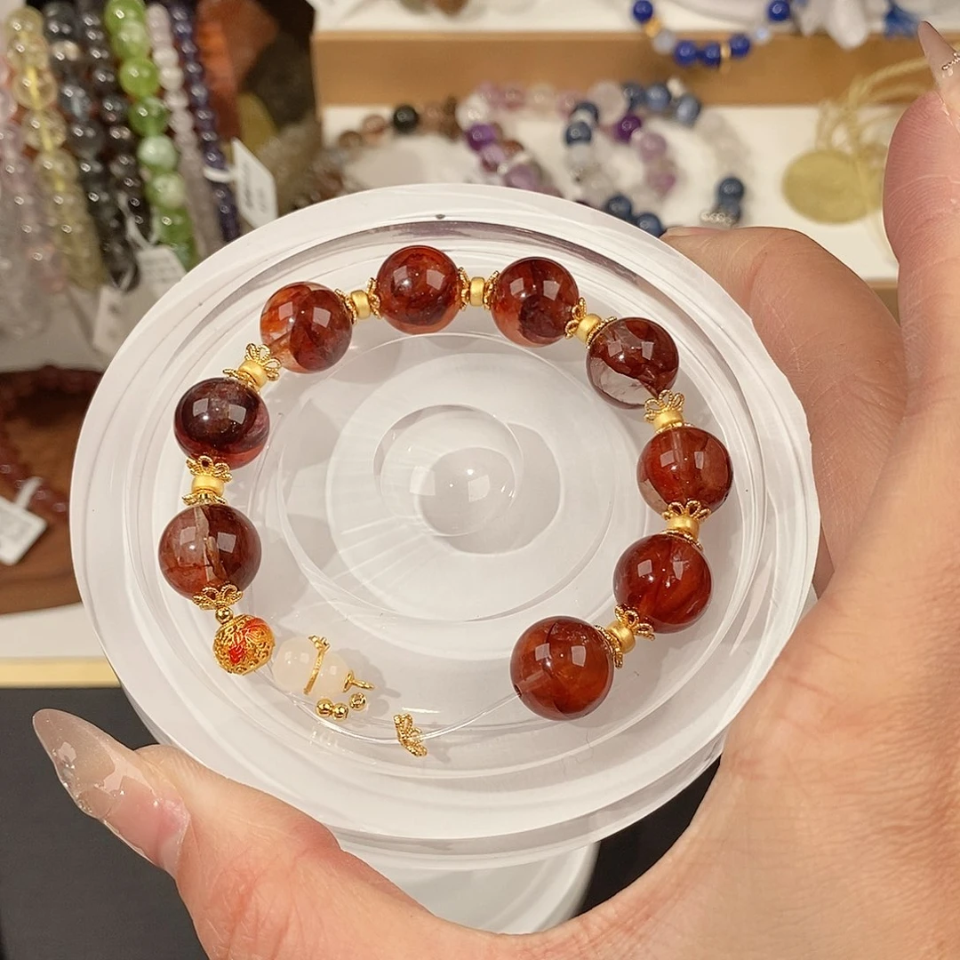 水晶手链未镶嵌b****囧12.5到13吊坠做点延长