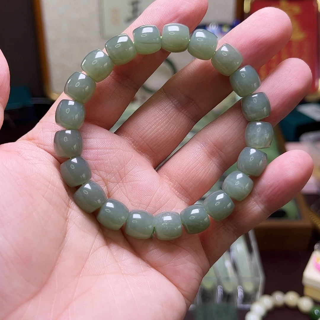 今***事蛇纹石玉未镶嵌手链