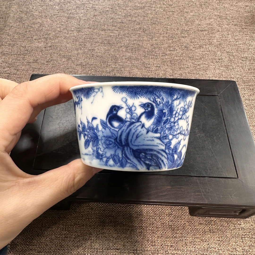 景德镇青花手绘主人杯