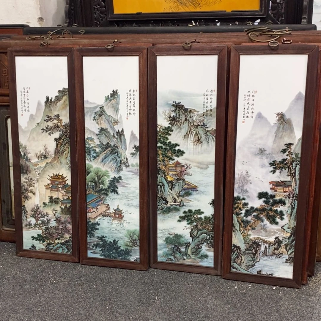 瓷65*22*4 景德镇瓷板画柴窑烧制