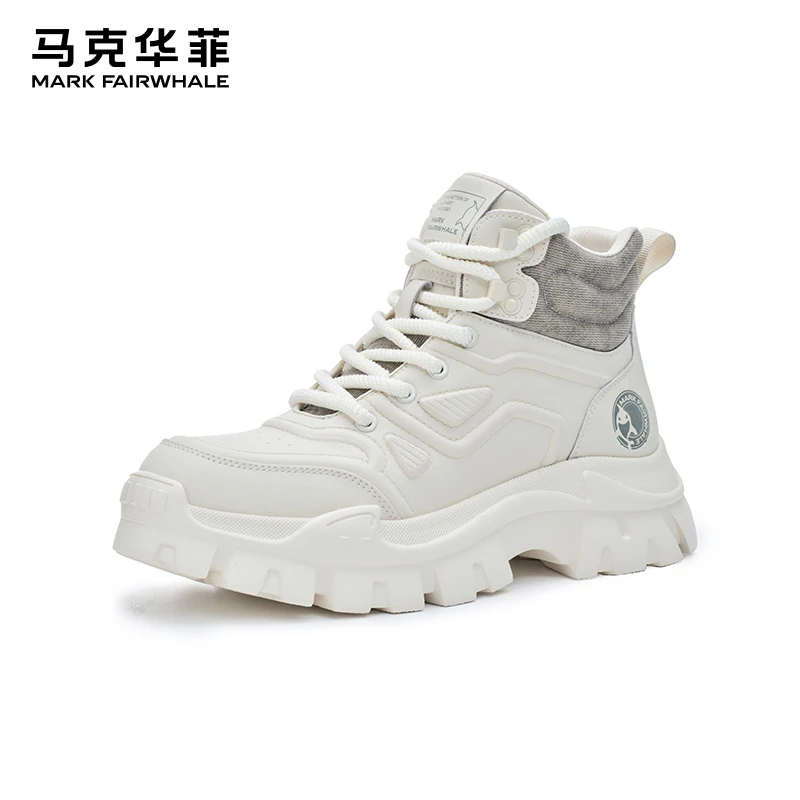 马克华菲2025新款情侣款增高马丁靴男士英伦男鞋马丁靴透气舒适
