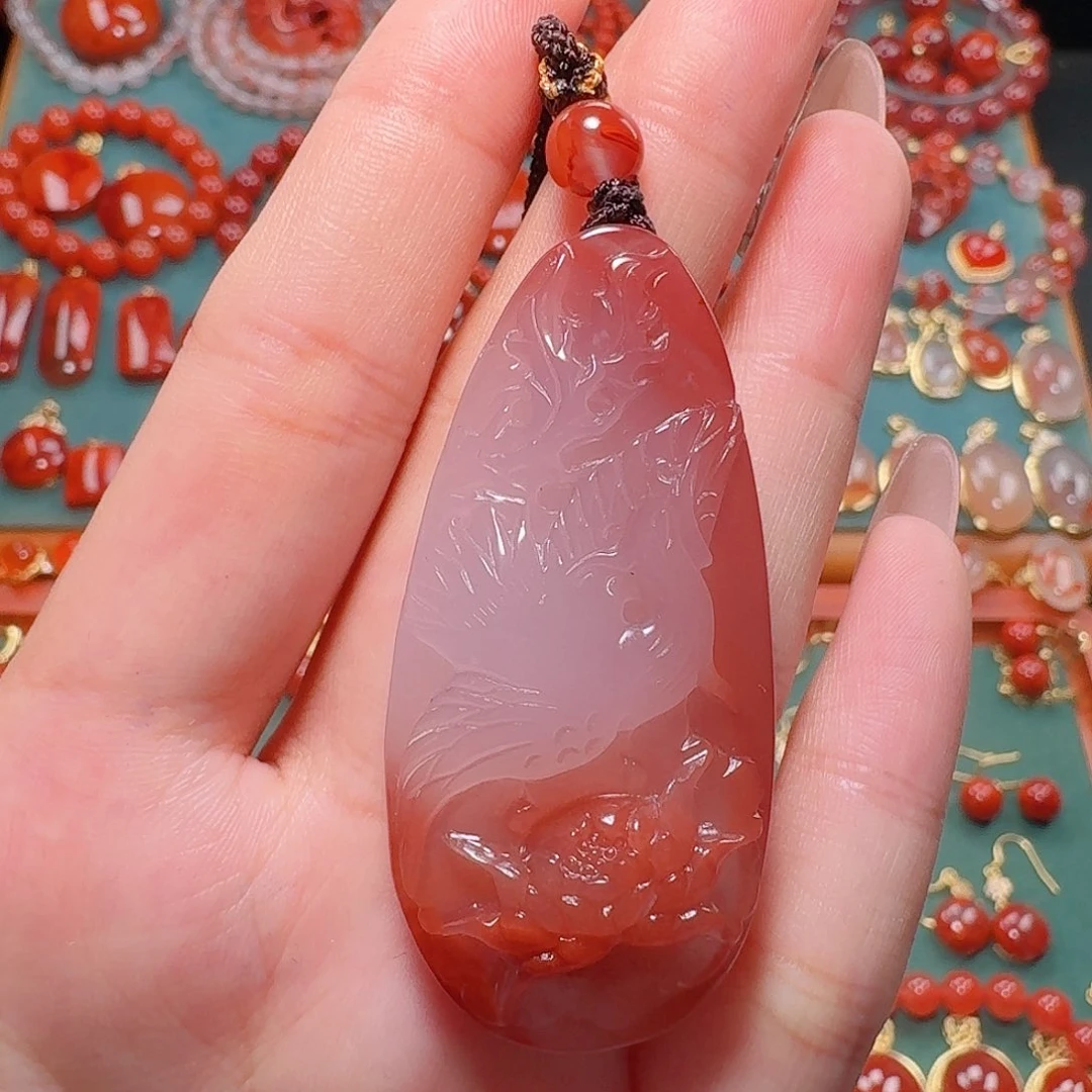 南红玛瑙未镶嵌吊坠