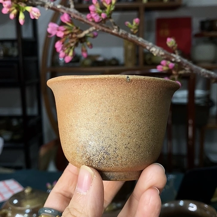 白泥橘色带金沙宝瓶100毫升