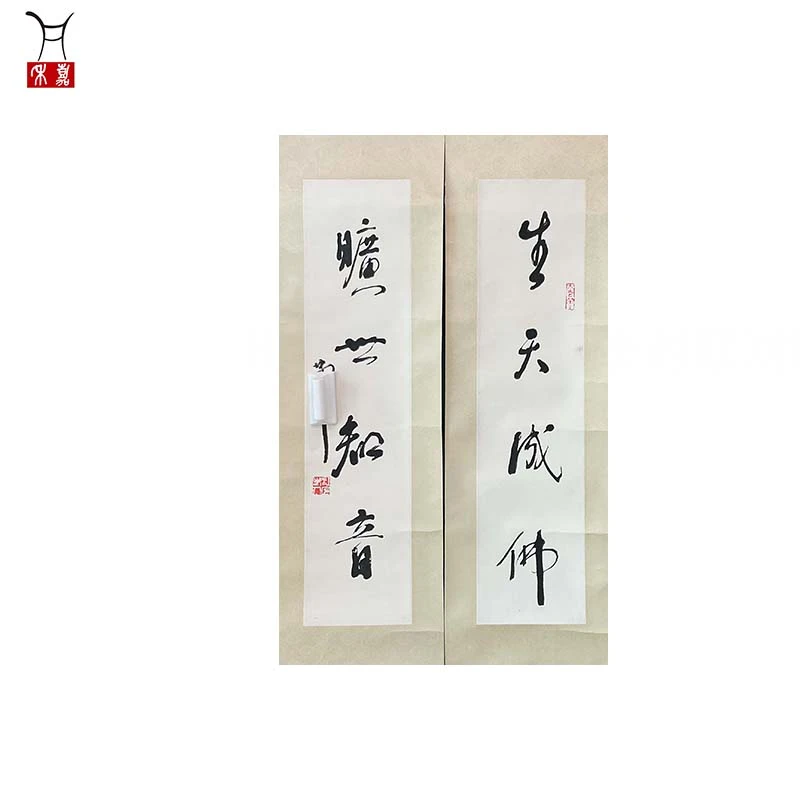 H1059林先生SZ书法对联对联软片67.5x16x2/2平尺