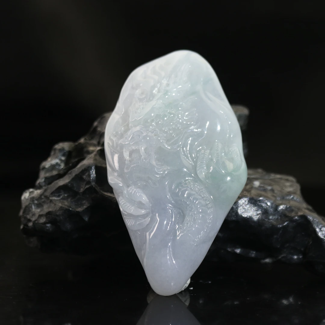 FC64天然缅甸翡翠A货龙牌/600015/保利厦门拍卖