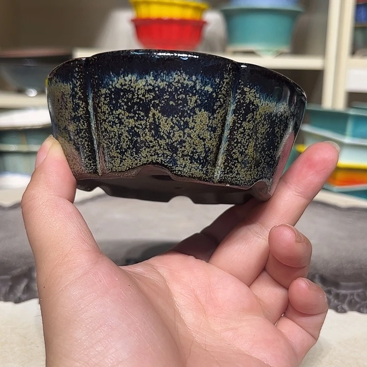 紫砂花盆瑕疵4-10。。。
