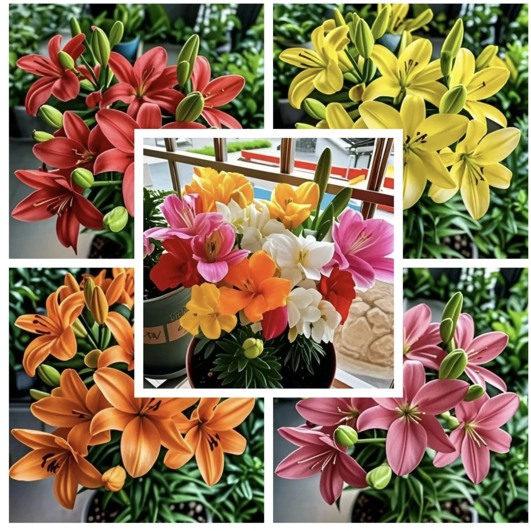 【带盆带土栽好发货】进口香水百合花种球40-60天开花室内室外种植z