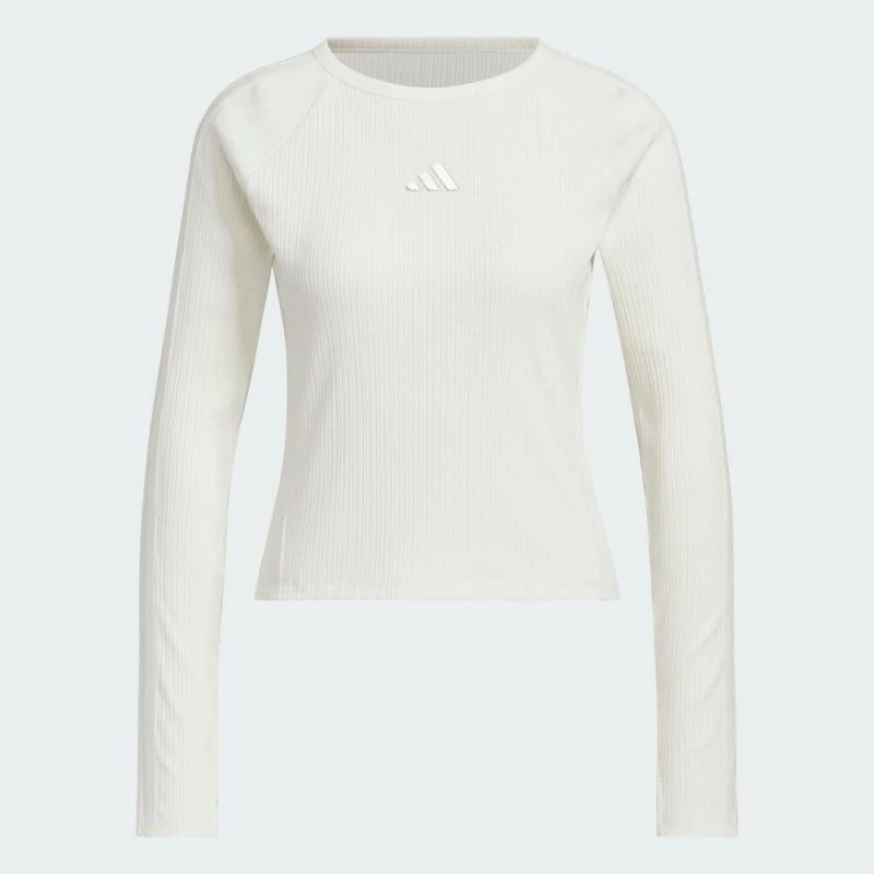 adidas阿迪达斯女子情人节S LS TOP双旦礼针织无领长袖T恤KB7754