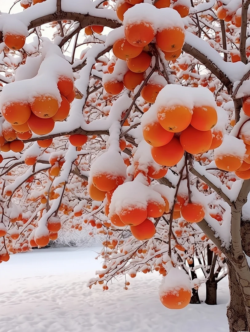 老桩柿子山楂石榴杏树等一棵