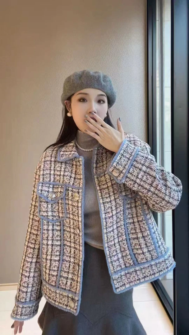 No退换1400529小香风粗花呢外套