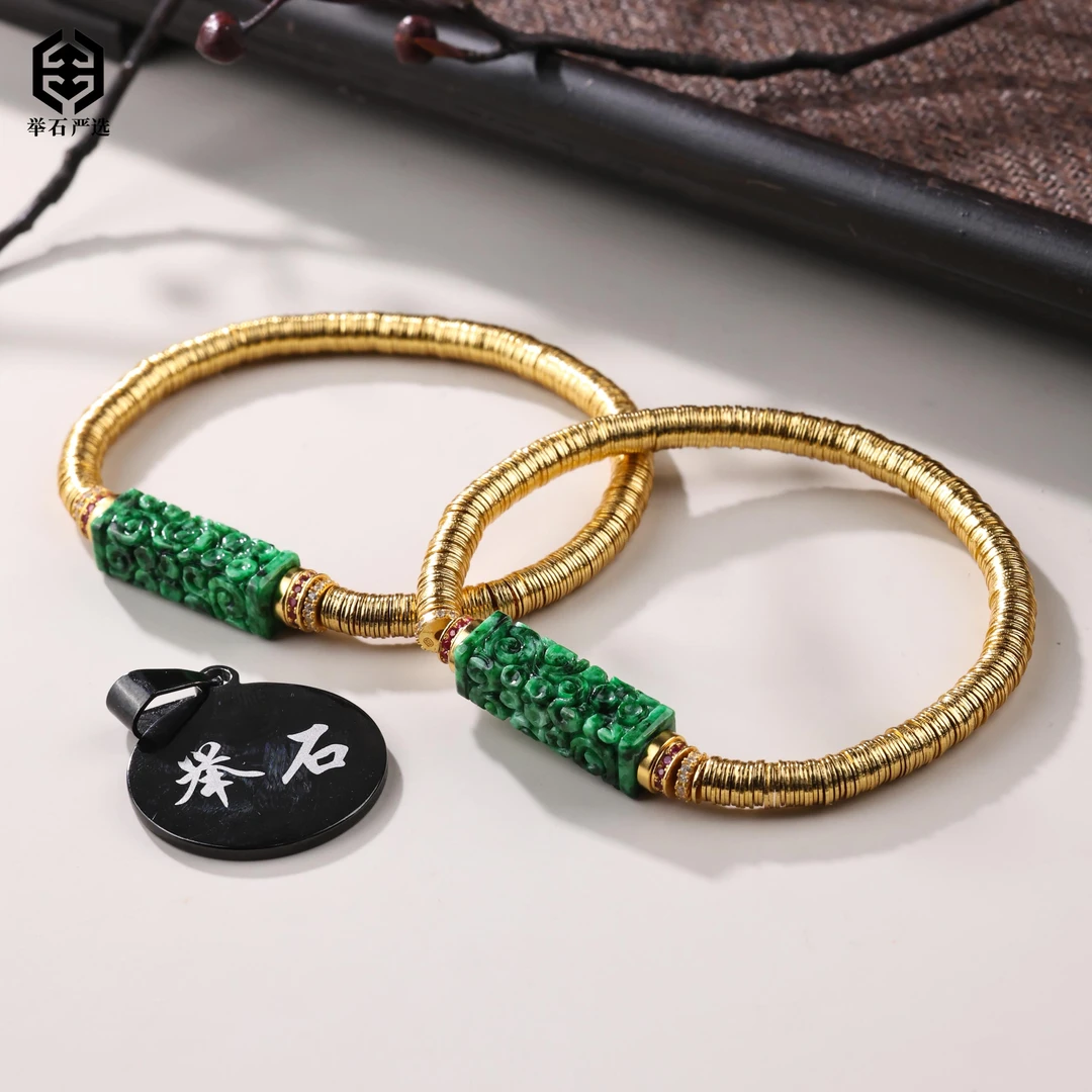 【举石严选】H1222-3793-19翡翠手串（一件/多样性发）P