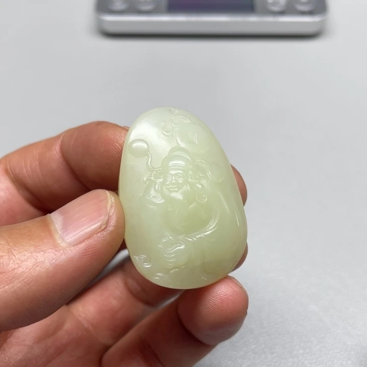 和田玉吊坠(不含链)未镶嵌张**@