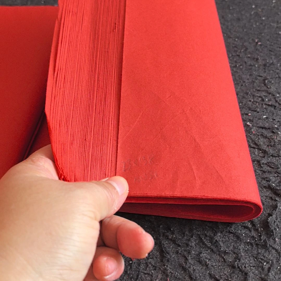 处理23X138双面红生宣100张