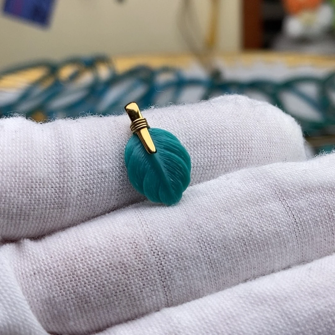 绿松石18K金镶嵌绿松石配饰