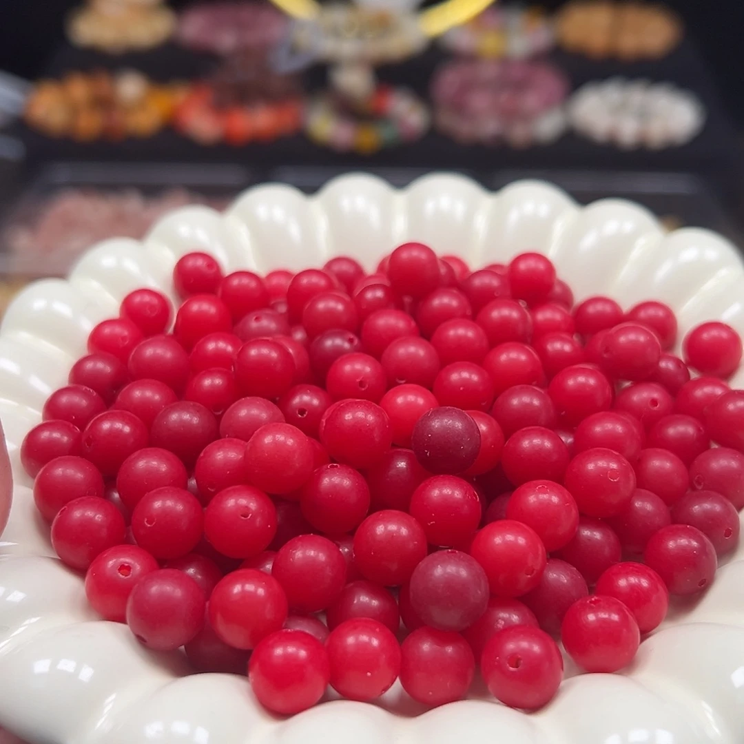 手串菩提根/象牙果卡10红色圆120颗