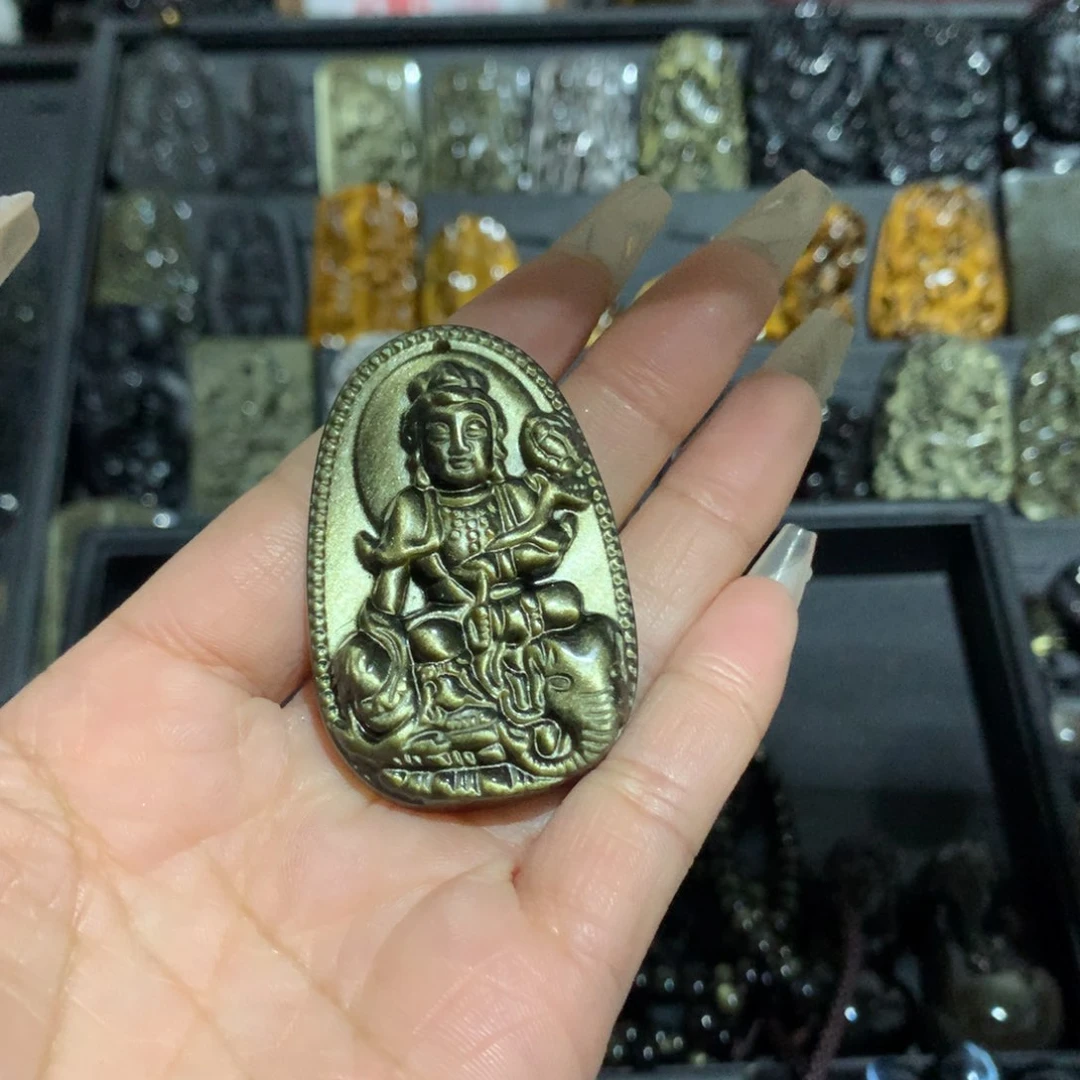 黑曜岩吊坠(赠链)未镶嵌冯*哈