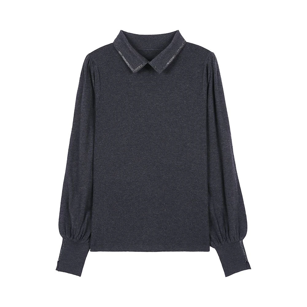 【珀嫚服饰】秋冬新款长袖时尚打底翻领气质针织衫24-035-5201