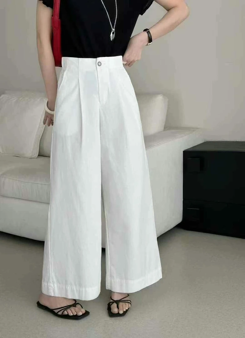 【裤长95】阔腿裤女薄款夏季高级感垂薄款宽松显瘦休闲裤