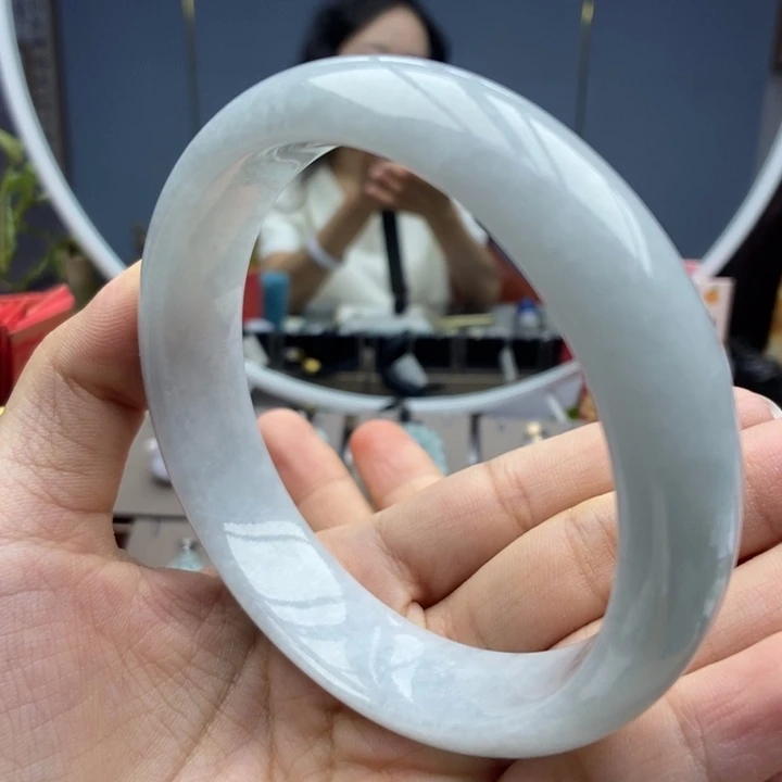 翡翠手镯未镶嵌柴*手镯63.7