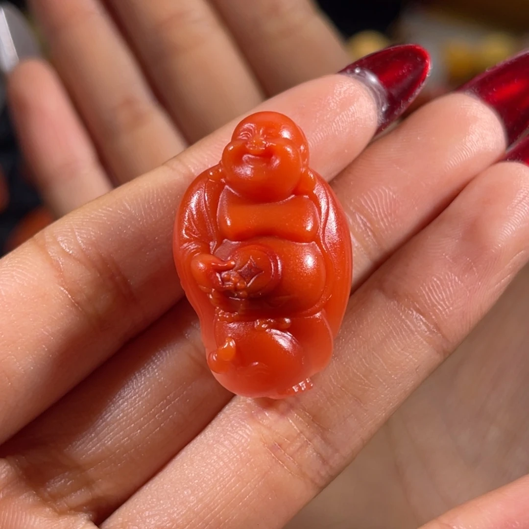 南红玛瑙未镶嵌弥勒 笑口常开