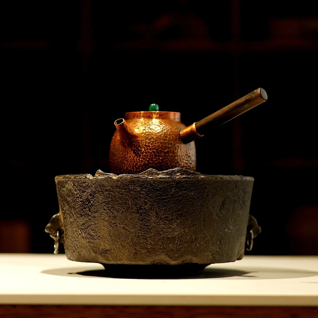 茶炉改造破壳古铁炉117侘寂风肌理古朴破壳效果适合烧碳环保油